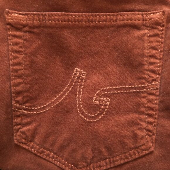 AG FARRAH SKINNY ANKLE HIGH RISE SPICED MAPLE STRETCH VELVET 25 NWT - Picture 8 of 16